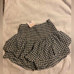 Blue Checkered Skort